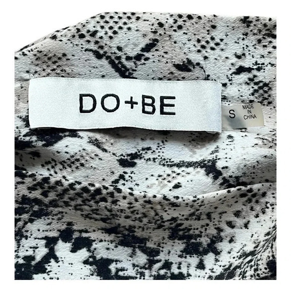 Do+Be Mock Neck Snakeskin Sleeveless‎ Drop Waist Dress Women Size Small - Picture 8 of 12